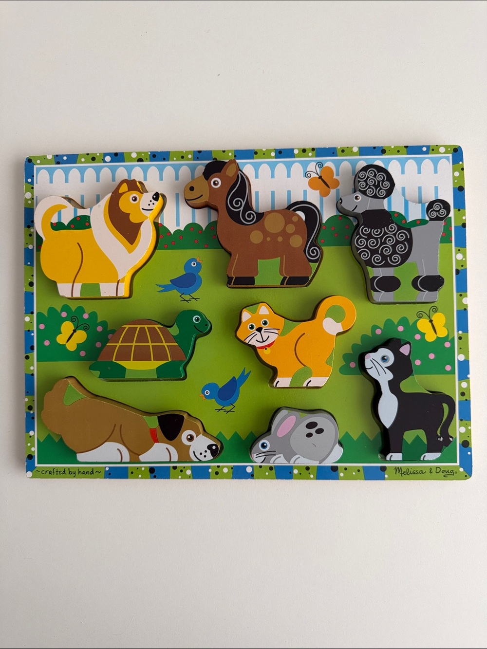 Melissa & Doug - Fresh Start Chunky Wood Puzzle - Pets - Ages 2+ - Cat - Dog